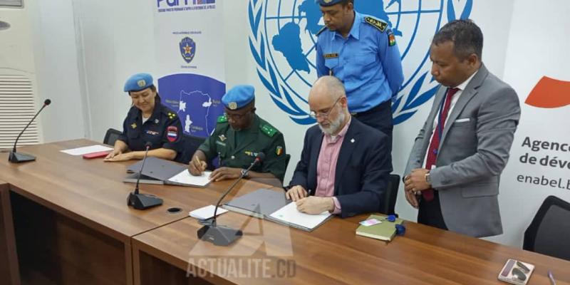 Signature partenariat Monusco-Enabel 