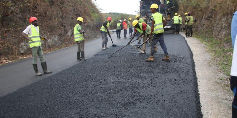 Image d'archives. Travaux sur la RN1, tronçon Kinshasa-Matadi