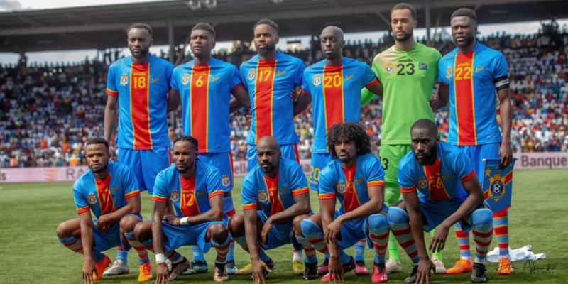 Les Léopards lors du match contre la Mauritanie à Lubumbashi 