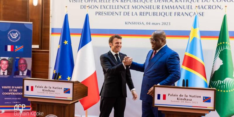 Félix Tshisekedi et Emmanuel Macron