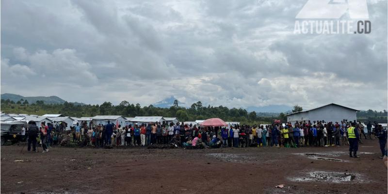 Déplacés de Bushagara, à proximité de Goma. Photo/ACTUALITE.CD