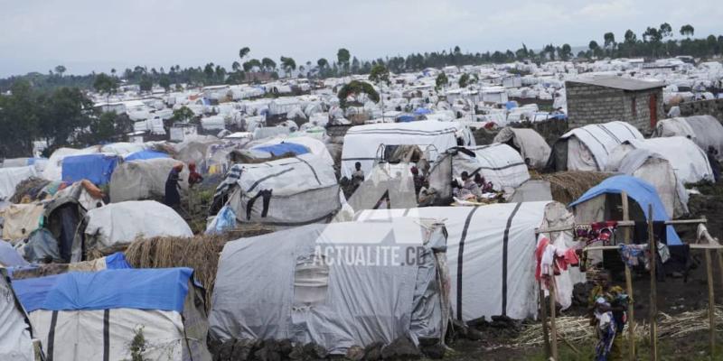 Le camp de déplacés de Bulengo, dans la périphérie de Goma