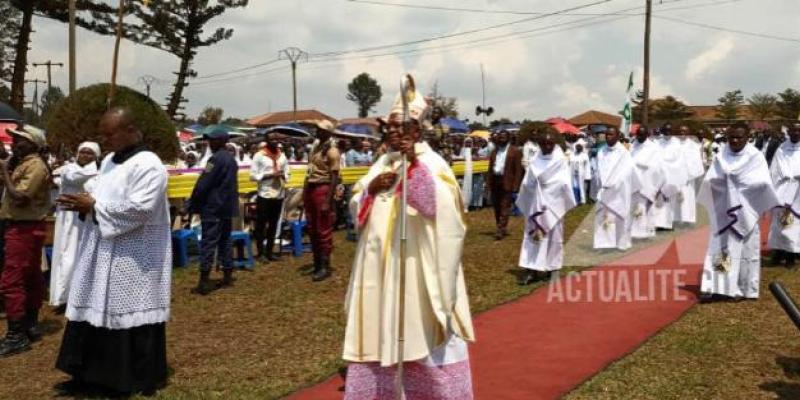 Fridolin cardinal Ambongo à la célébration de 25 ans d'épiscopat de Mgr Sikuli Paluku à Butembo 