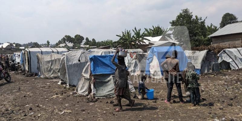 Le site des déplacés à Kanyaruchinya près de Goma