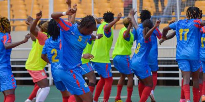 Les Léopards dames (2023) lors d'une match au stade des Martyrs 