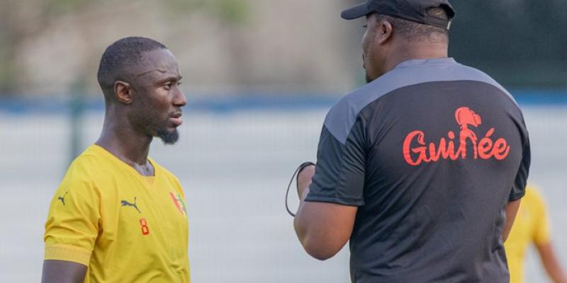 Kaba Diawara en séance d'entrainement 