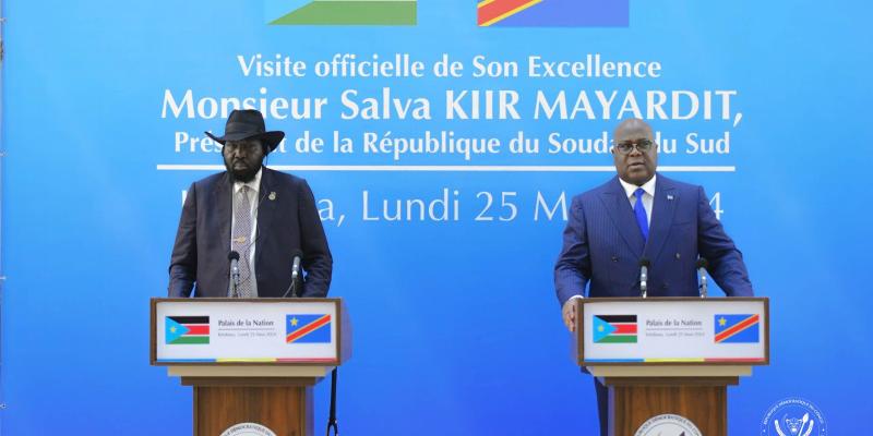 Félix Tshisekedi et Salva Kiir