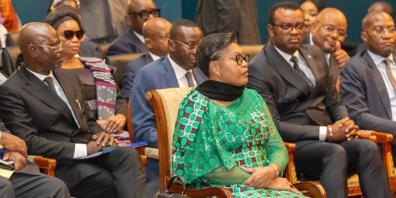 Judith Suminwa ainsi que les membres de son gouvernement à l'Assemblée nationale 