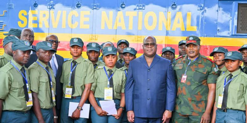 Félix Tshisekedi avec le Service national