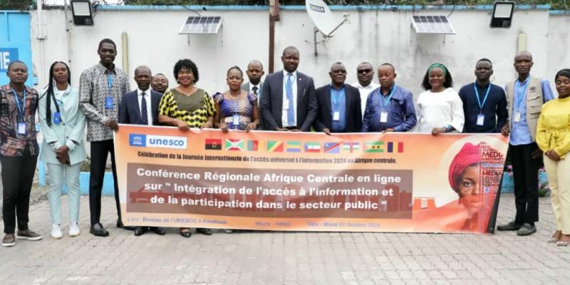 Participants au webinaire de l'UNESCO sur la JIAUI, Kinshasa 2024