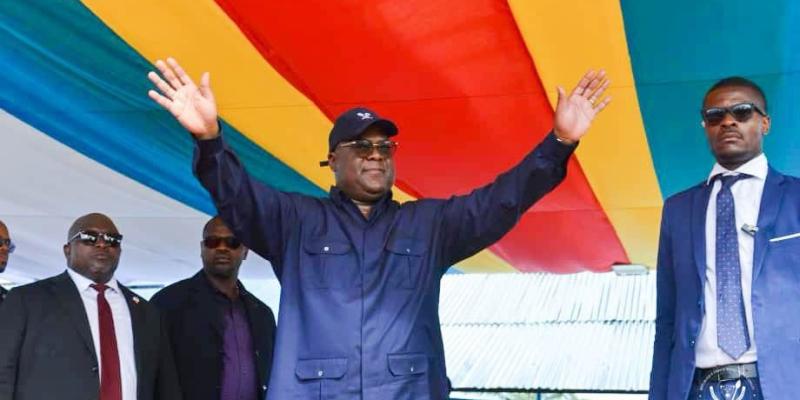 Félix Tshisekedi s'adressant à la population de Kananga 