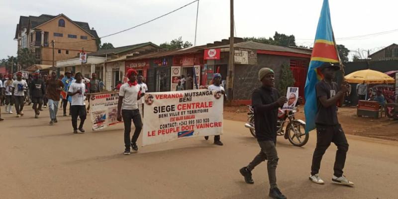 Manifestation des jeunes à Beni contre l'avancée du M23 dans le Lubero