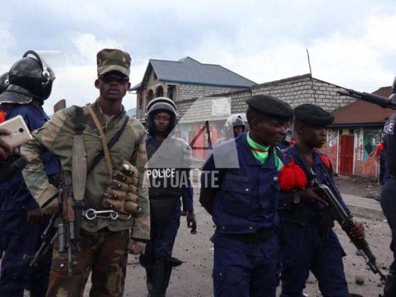 Une patrouille de l'armée et de la police à Goma (Photo Ley Uwera/ACTUALITE.CD)