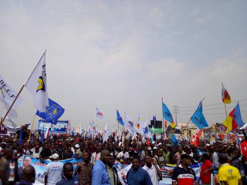 Meeting de l'opposition (Photo ACTUALITE.CD)