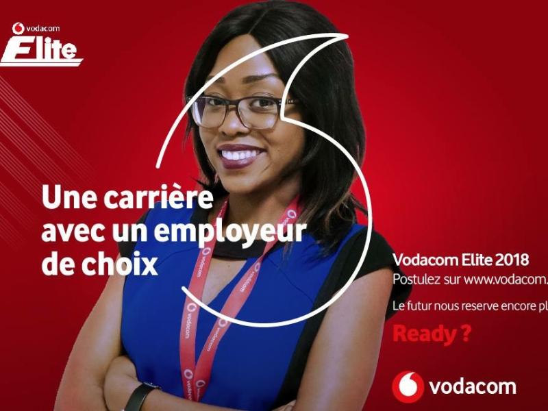 Vodacom Elite 2018 : Inscrivez-vous jusqu’au 14 octobre 2018 pour une carrière professionnelle avec le meilleur employeur en RDC