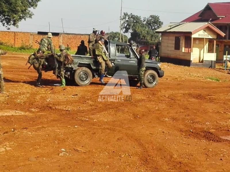 Les FARDC lors du déploiement au quartier Boikene à Beni