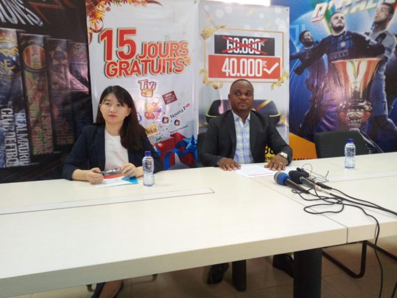 Les agents de Startimes en pleine conférence de presse