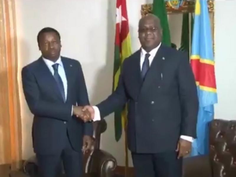 Le président togolais et son homologue congolais  / Capture d'écran 