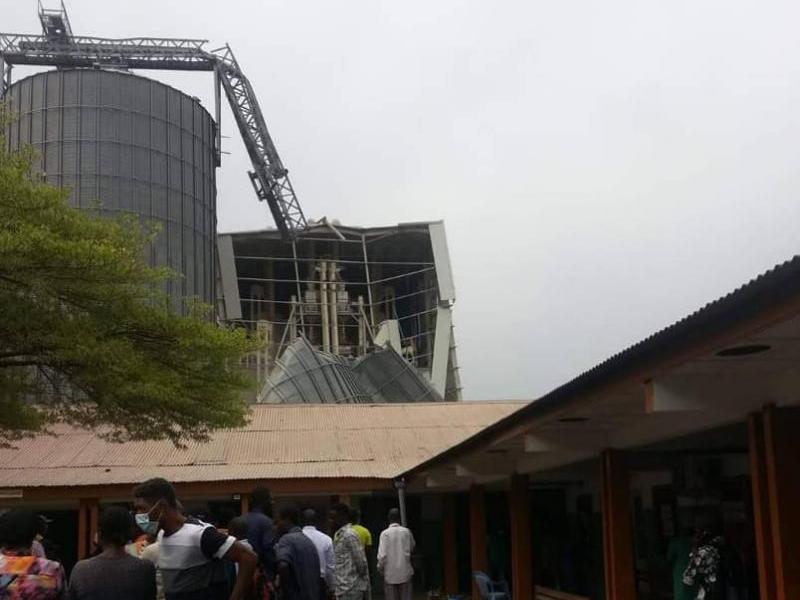 Ecroulement d'un silo de la société Fab Congo/Ph.ACTUALITE.CD