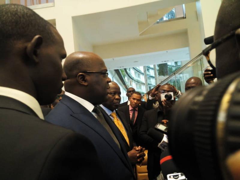 Félix Tshisekedi au cours d'une interview aux médias congolais à Kigali/Ph Jonathan Kombi