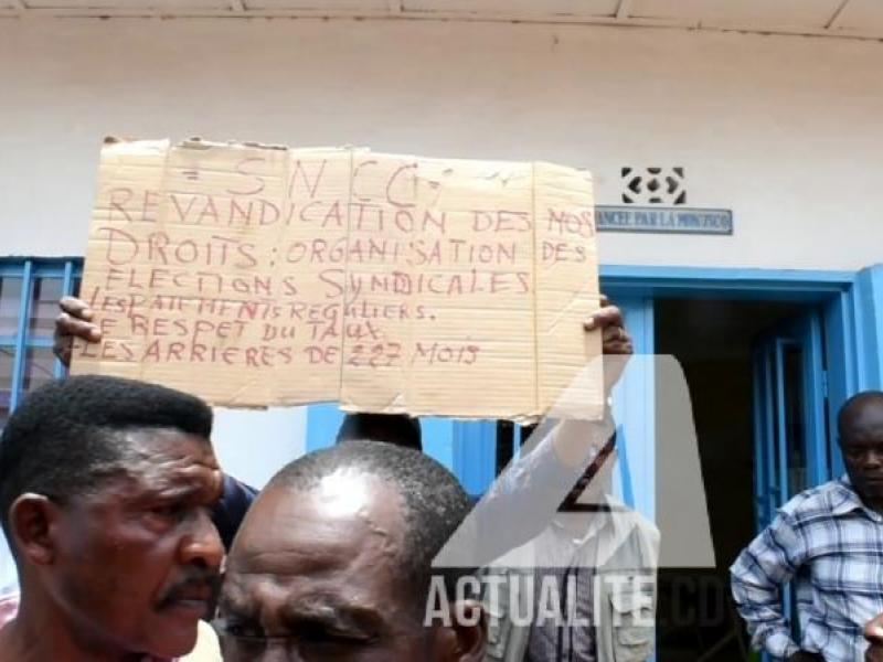 Photo d'archives/Grève des agents de la SNCC dans le Haut-Katanga