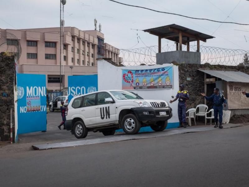 Entrée du quartier général de la Monusco à Goma