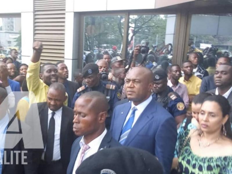 Gentiny Ngobila à l'hôtel de ville de Kinshasa