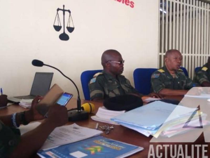 Illustrtaion/audience du procès du chef de guerre Cheka devant la cour militaire à Goma/Ph ACTUALITE.CD