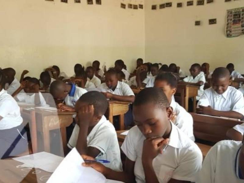 Élèves d'une école catholique à Kinshasa/Ph. ACTUALITE.CD