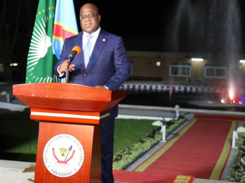 Le président Félix Tshisekedi lors de son discours à la nation à l'occasion du 60e anniversaire de l'indépendance de la RDC/Ph Présidence