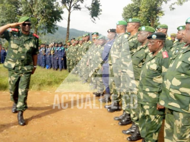 Parade des FARDC à l'état-major Sokola 1 à Beni/Ph Yassin Kombi ACTUALITE.CD