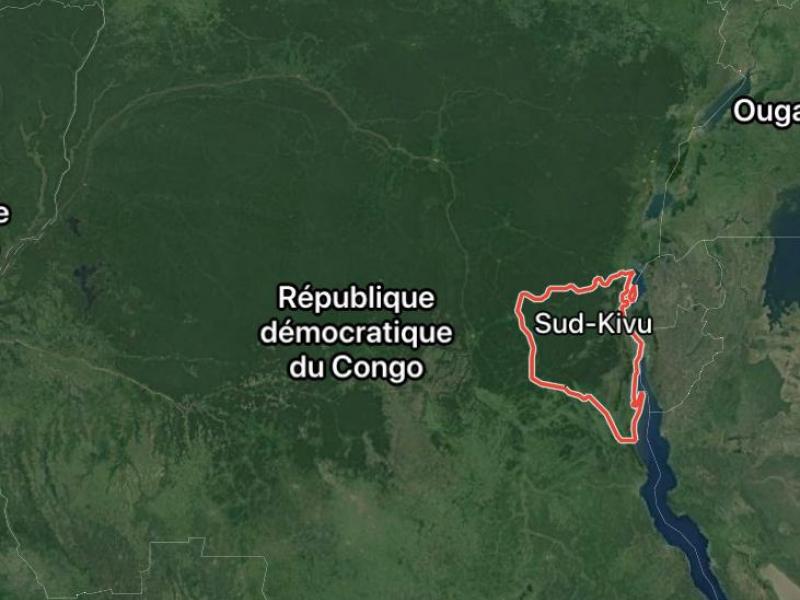 La carte du Sud-Kivu. 