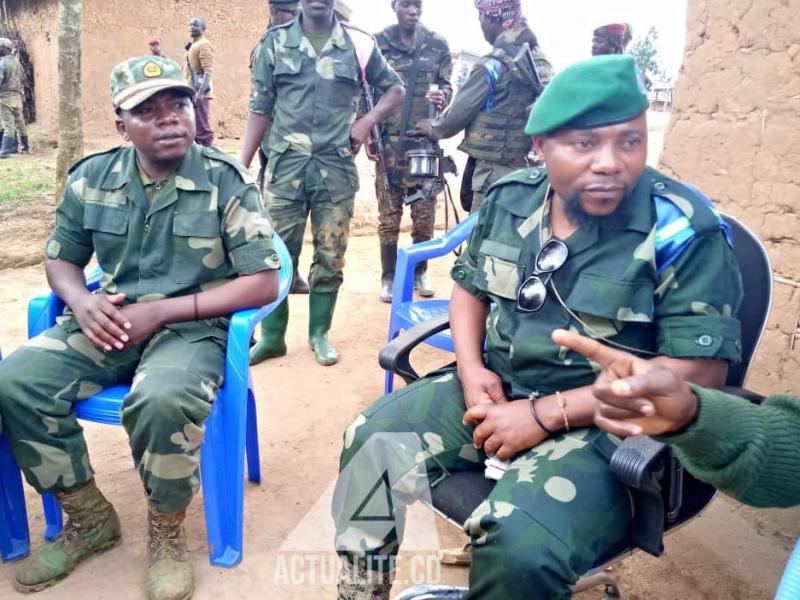 De gauche à droite, Kitete Bushu et Guidon Shimiray à Walikale/Ph ACTUALITE.CD