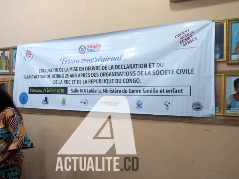 Coalition Beijing 25+ RDC : la société civile a déterminé les limites de ses actions