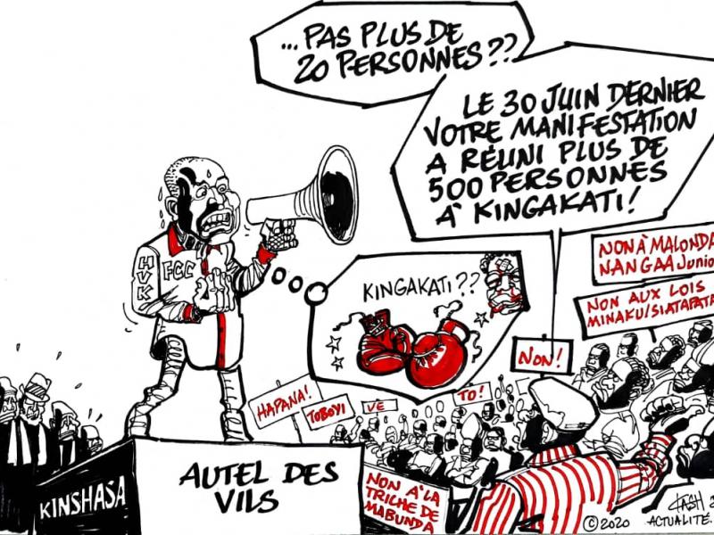 Les caricatures de ACTUALITE.CD sont réalisées par Kash. 