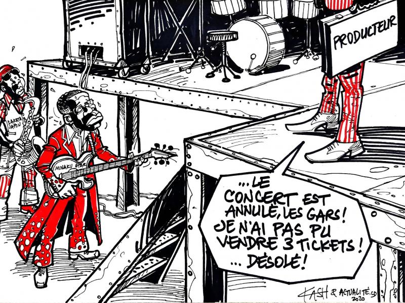 Les caricatures de ACTUALITE.CD sont réalisées par Kash.