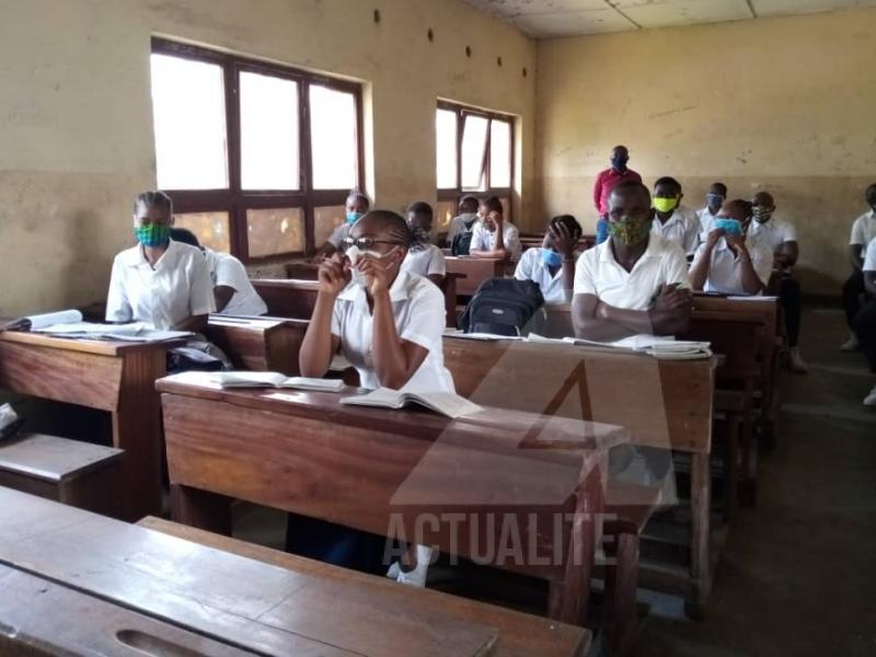 Les élèves dans une salle de classe à l'Institut de Goma/Ph ACTUALITE.CD 