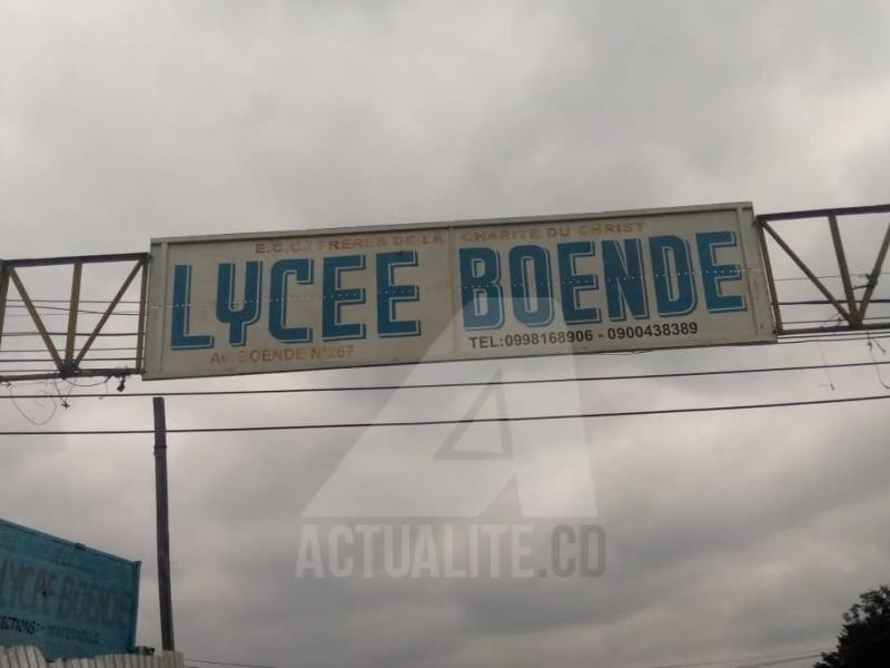 L'entrée du lycée Boende, à Lingwala Kinshasa/Ph ACTUALITE.CD