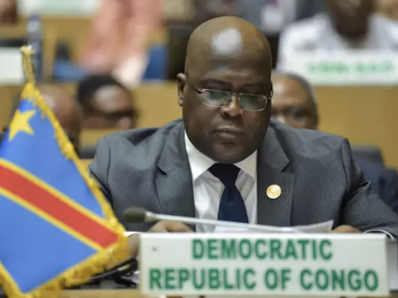 Félix Tshisekedi au sommet de l’Union africaine, à Addis-Abeba, le 10 février. SIMON MAINA / AFP