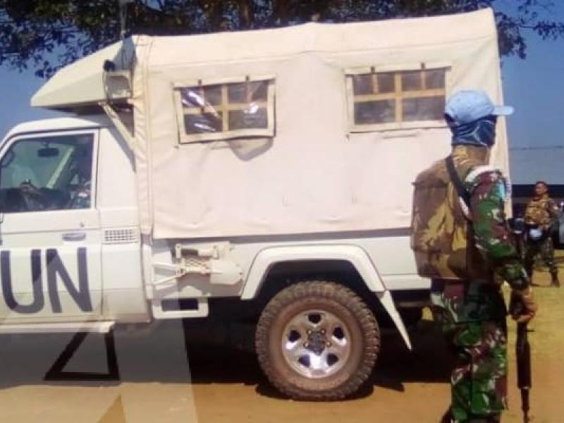 Un Casque Bleu indonésien dans un camps des retournés à Tangayika/Ph. ACTUALITE.CD