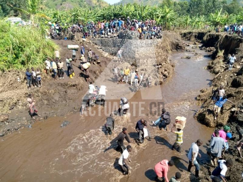 La rivière Kihira à Sake au lendemain des pluies diluviennes qui ont fait 6 morts/Ph ACTUALITE.CD