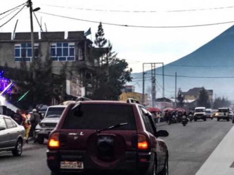 Une vue du volcan Nyiragongo à partir de la ville de Goma/Ph ACTUALITE.CD