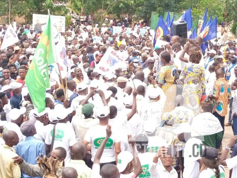 Militants de l'UDPS manifestant à Mbuji-Mayi/Ph. ACTUALITE.CD