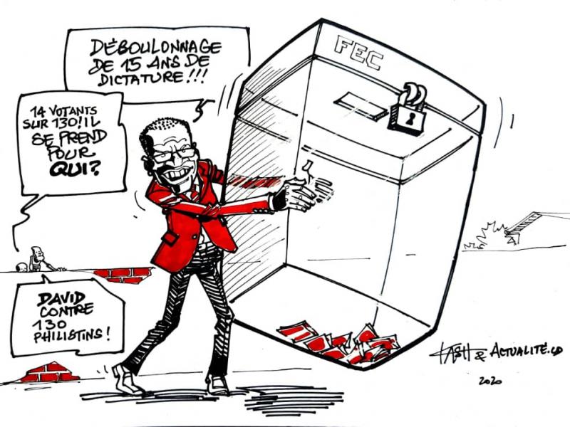 Les caricatures de ACTUALITE.CD sont réalisées par Kash. 