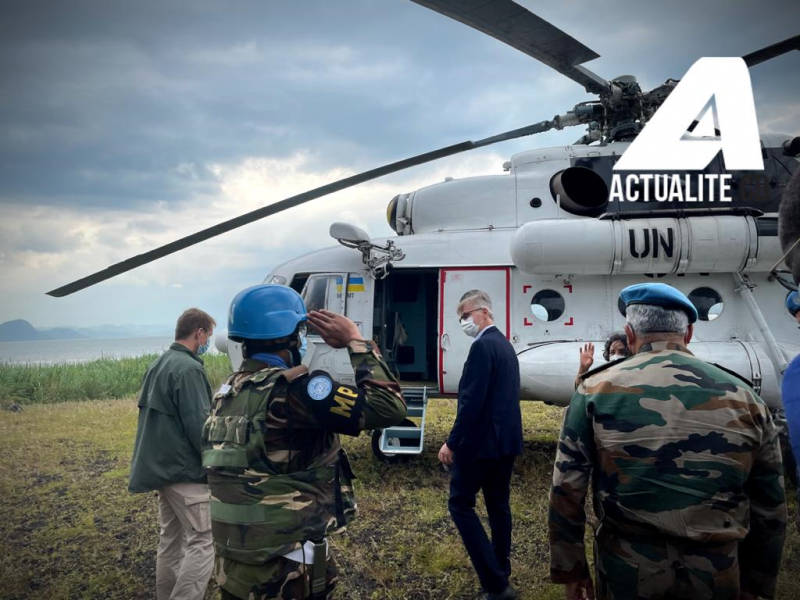 Le SGA de l'ONU Jean Pierre Lacroix à Walikale/Ph ACTUALITE.CD