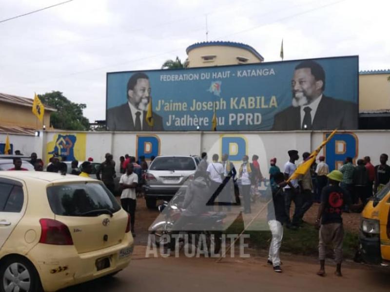 Les militants du PPRD  au siège à Lubumbashi. Ph. ACTUALITE.CD.