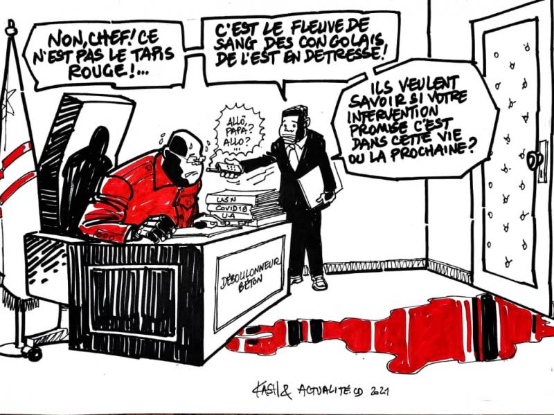 Les caricatures de ACTUALITE.CD sont réalisées par Kash. 