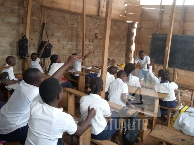 Les élèves dans une classe de l'école primaire Virunga/Ph ACTUALITE.CD