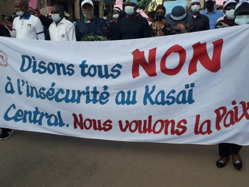 Manifestation des femmes contre l'insécurité à Kananga/Ph ACTUALITE.CD