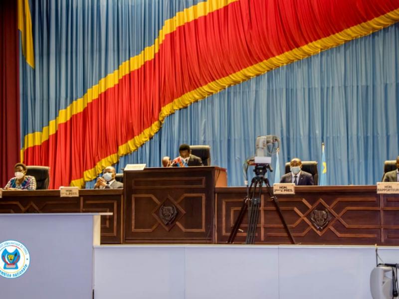 Chrsitophe Mboso et son bureau lors de l'ouverture de la session de mars à l'Assemblée nationale/Ph. Ass. Nationale